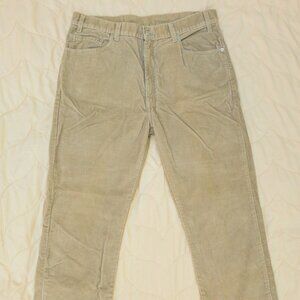 Levi's Levi Strauss 505 corduroy pants warm beige cream 35 waist, 30 inseam